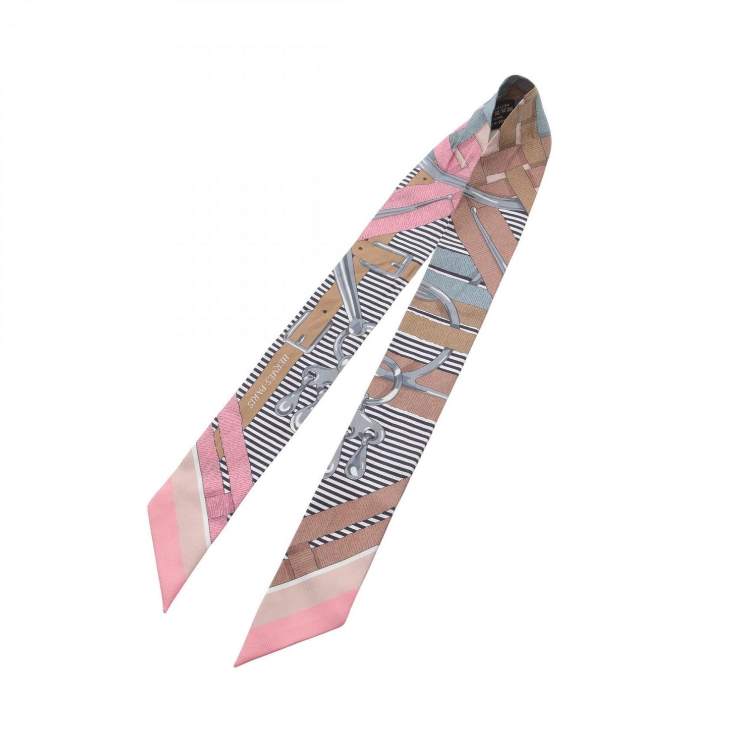 Hermes Herms Twilly "Mors A Jouets Chemise" Silk Scarf For Women