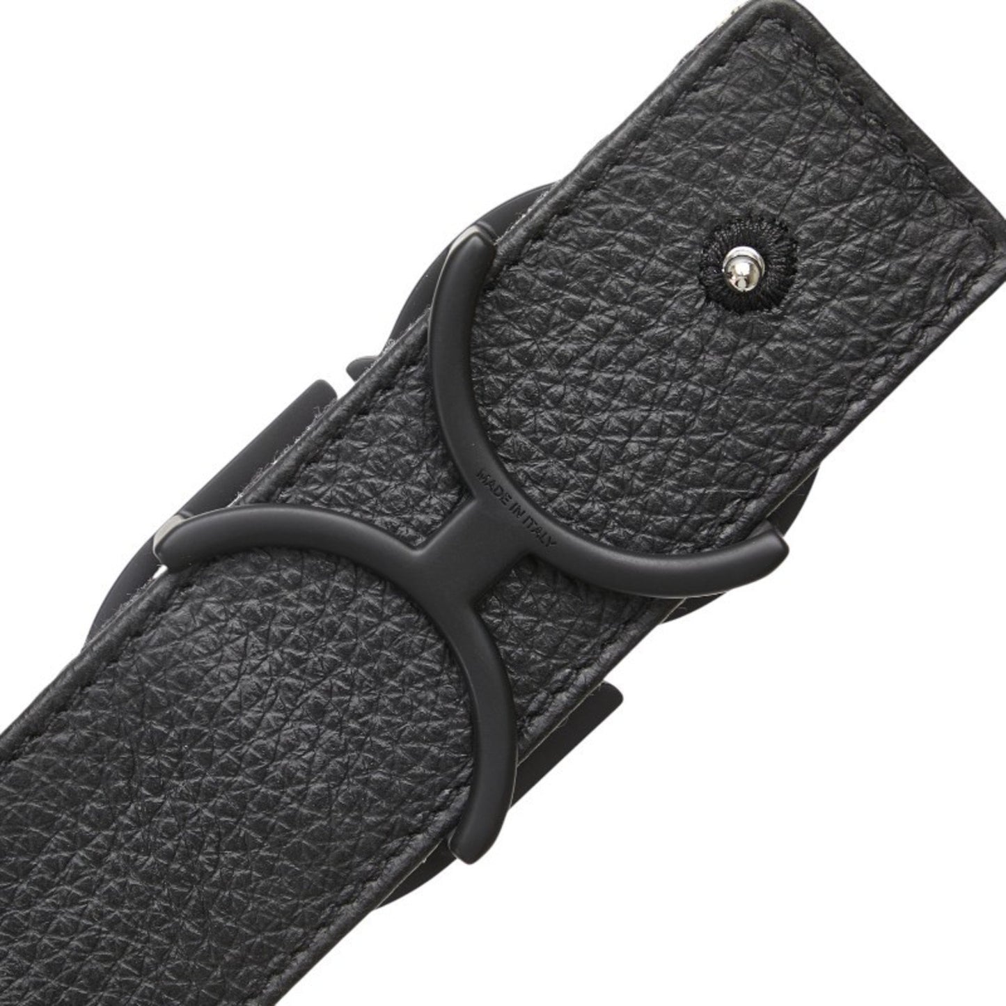 Christian Dior Dior Trotter Belt Navy Black Canvas Leather