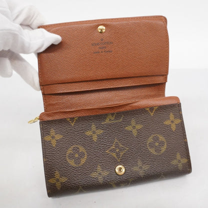 Louis Vuitton Monogram Porte Monnaie-Vieux-Tresor Wallet M61730 Brown