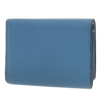 Loewe Anagram Trifold Wallet C821Tr2X02 Double Leather Lagoon Blue