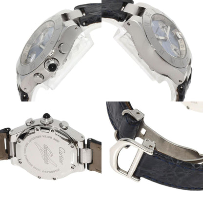 Cartier W1020013 Chronoscuff Sm Watch Stainless Steel Leather