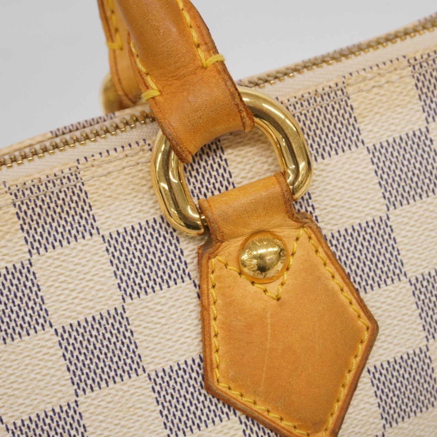 Louis Vuitton Damier Azur Saleya Mm Tote Bag N51185 White