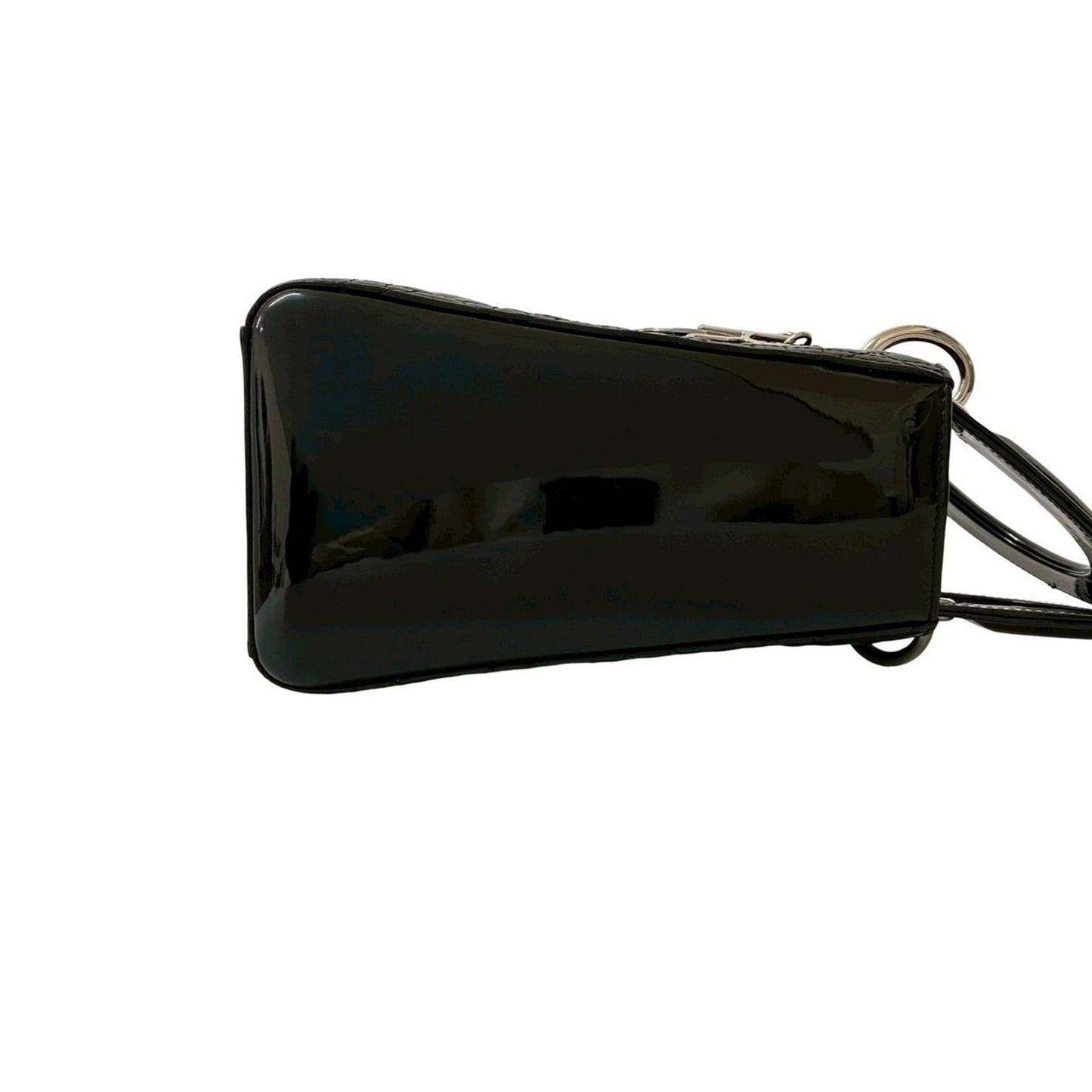 Christian Dior Lady Cannage Patent Leather 2-Way Handbag/Shoulder Bag 948-8