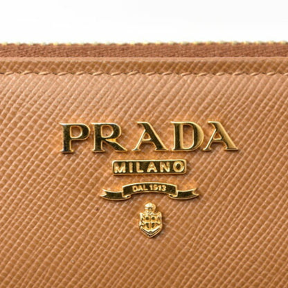 Prada Wallet Prada Long 1M0506 Saffiano Metal Embossed Leather Caramel Caramel