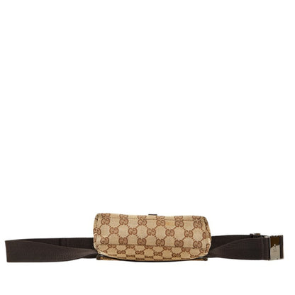 Gucci Gg Canvas Waist Bag/Body Bag 92543 Beige/Brown Canvas/Leather
