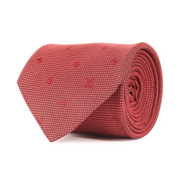 Louis Vuitton Monogram Silk Cravate Dark Red Tie For Men