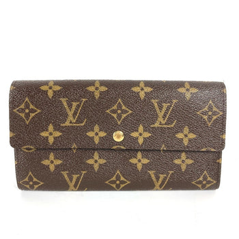 Louis Vuitton M61726 Monogram Porte Monnaie Credit Flap Long Wallet In Canvas
