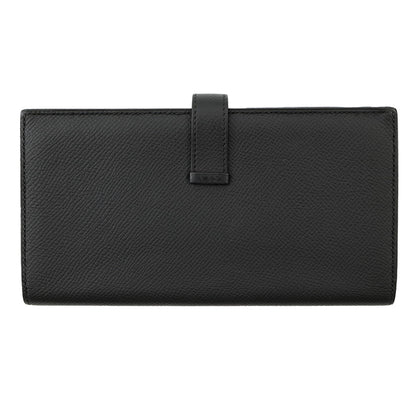 Hermes Herms Bearn Soufflet Long Wallet In Black