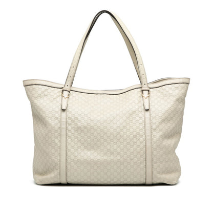 Gucci Micro Guccissima Handbag Tote Bag 309613 White Leather