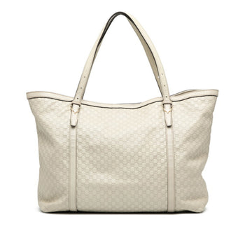 Gucci Micro Guccissima Handbag Tote Bag 309613 White Leather