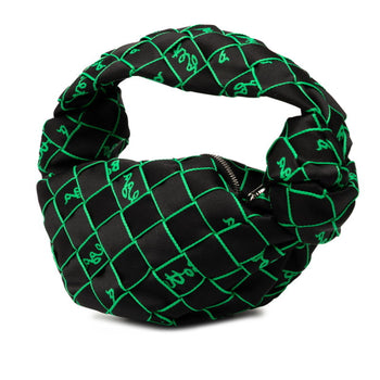 Bottega Veneta Double Knot Webbing Handbag/One-Shoulder Bag In Black