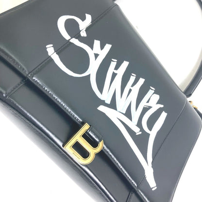 Balenciaga 592823 Hourglass Sunny Logo 2-Way Shoulder/Handbag Leather