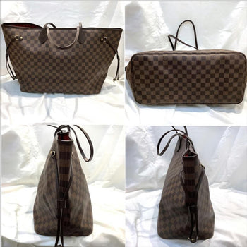 Louis Vuitton Neverfull Gm Damier Ebene Tote Bag N51106 Fl2191 Large Kb-9896
