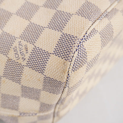 Louis Vuitton Damier Azur Neverfull Mm Tote Bag N51107 White