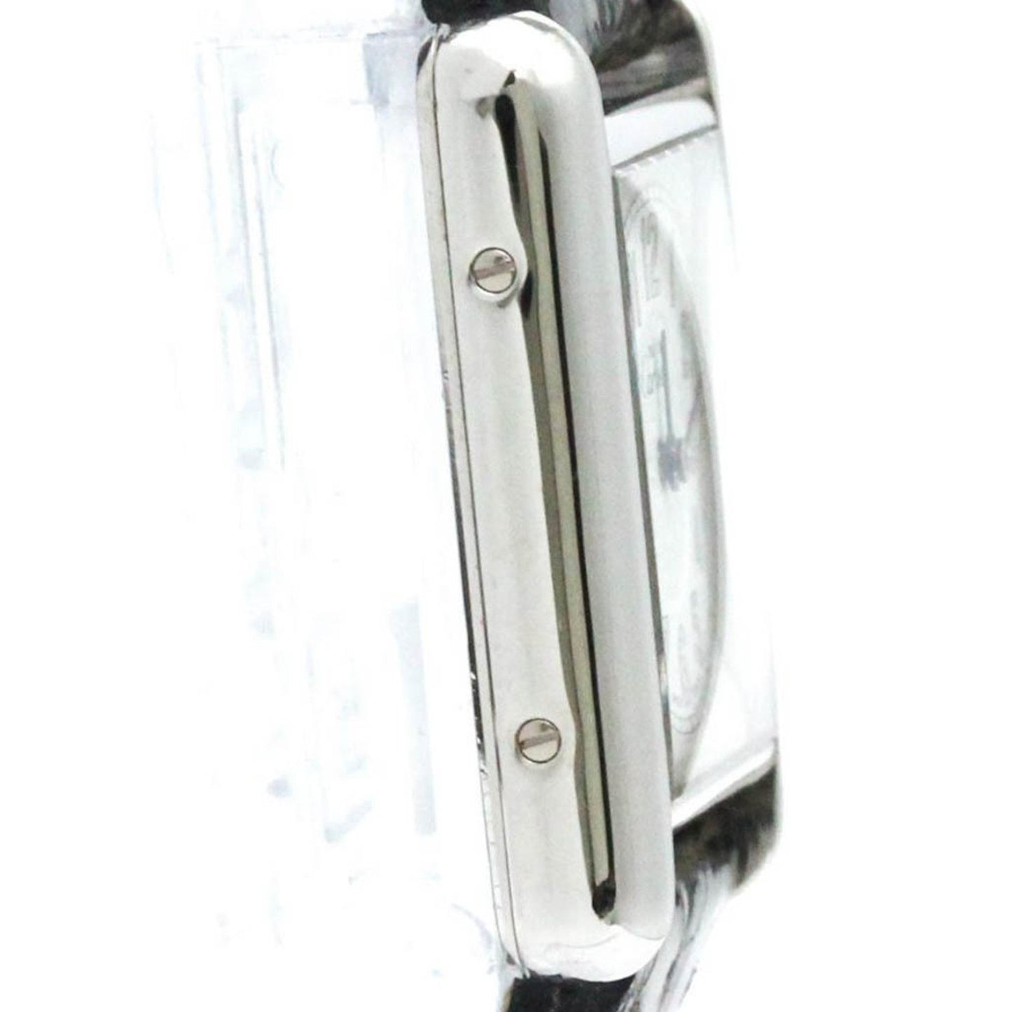 Cartier Must Tank Stainless Steel Leather Quartz