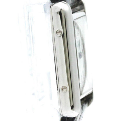 Cartier Must Tank Stainless Steel Leather Quartz