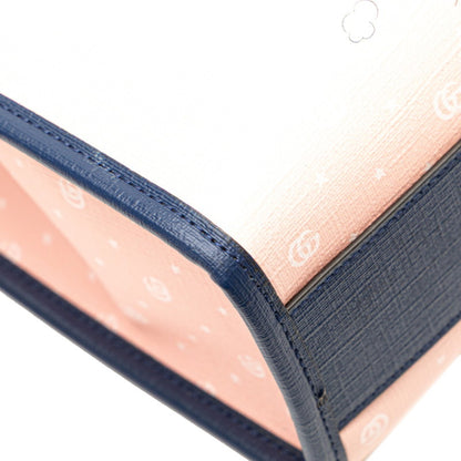 Gucci Gg Supreme Children'S Jetsons Space Family Handbag Tote Bag 605614 Pink Navy Multicolor