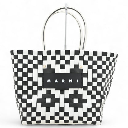 Marni Picnic Basket Bag In Black