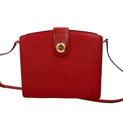 Louis Vuitton Capuchin Epi Leather Turnlock Shoulder Bag In Castilian Red 24538