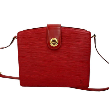 Louis Vuitton Capuchin Epi Leather Turnlock Shoulder Bag In Castilian Red 24538