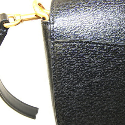 Kate Spade Katie Convertible Saddle Bag Kh057 Black Leather Shoulder One-Handle Crossbody