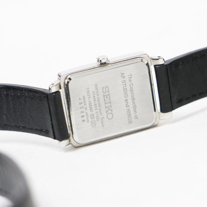 Seiko Ap Studio X Hirob Exclusive Women'S Square Watch With Leather And Double Strap