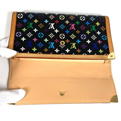 Louis Vuitton M92658 Monogram Multicolore Porte Tresor International Tri-Fold Long Wallet In Canvas