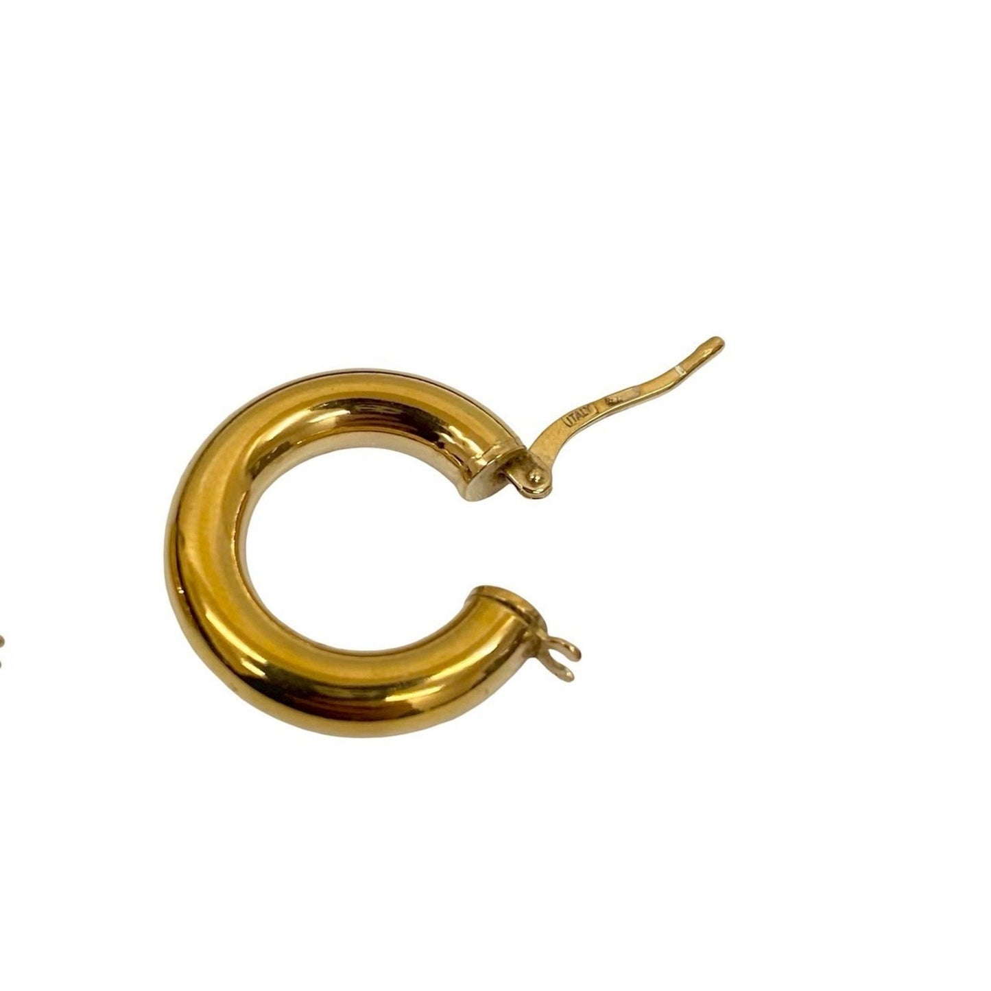Bottega Veneta Hoop Earrings In 925 Sterling Silver And Gold For Women