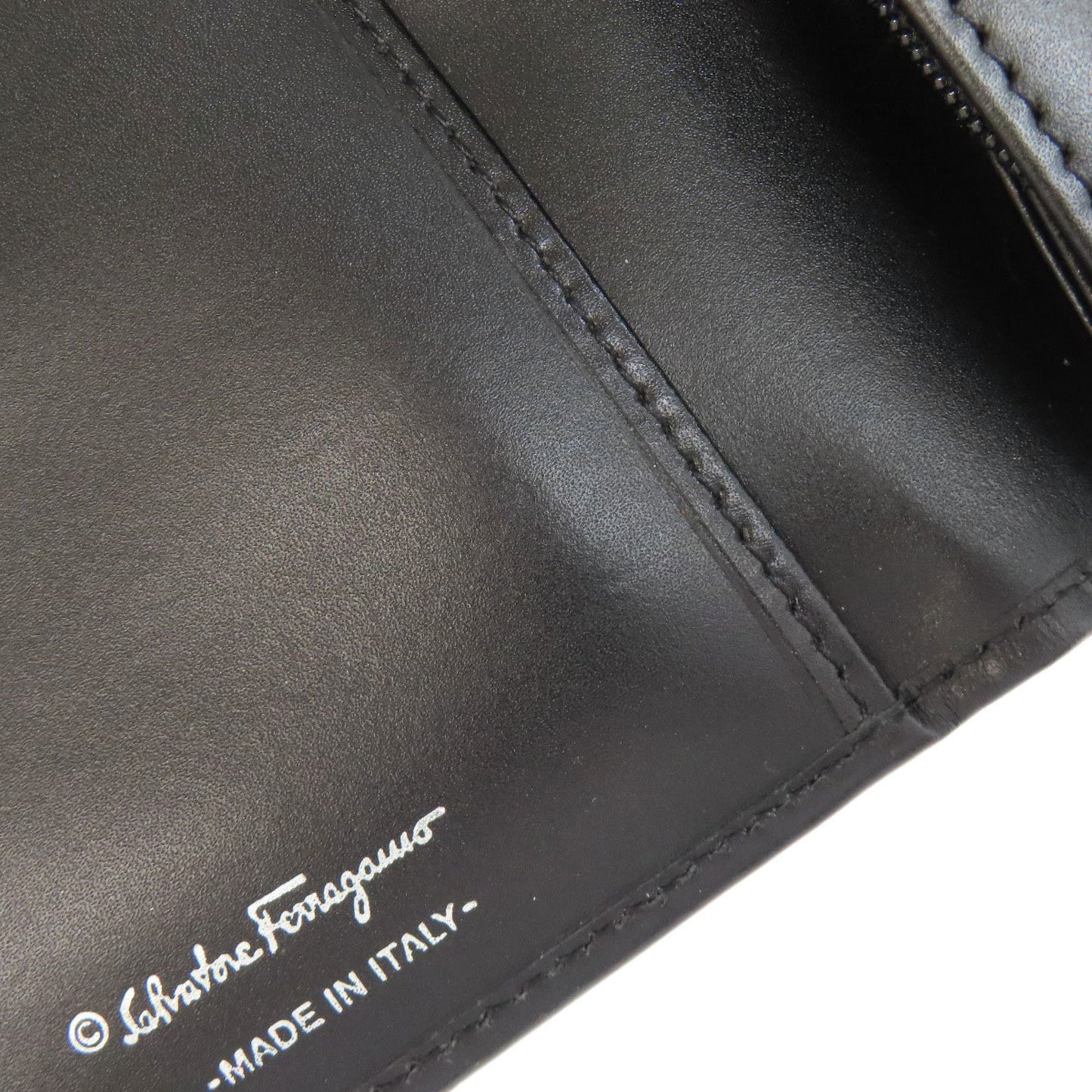 Salvatore Ferragamo Gancini Hardware Long Leather Wallet