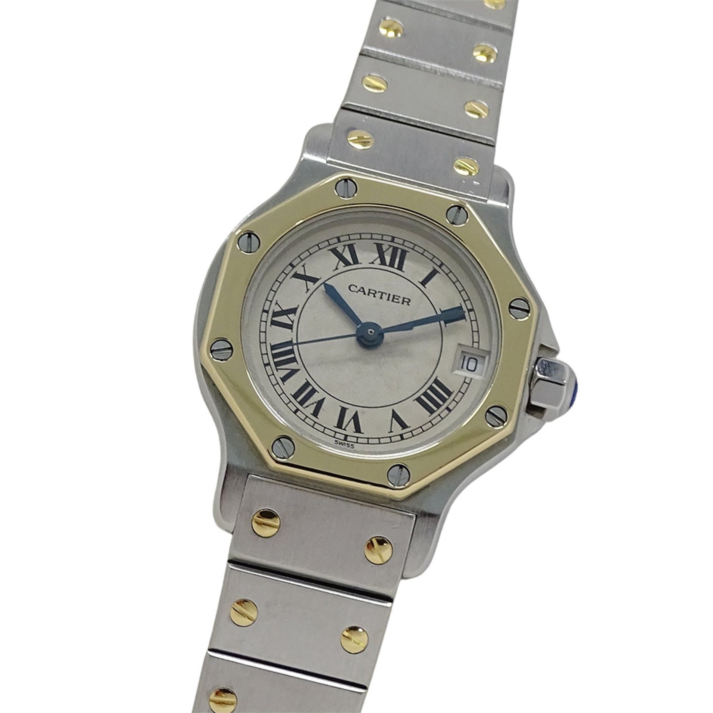 Cartier Santos Octagon Date Quartz Watch For Women
