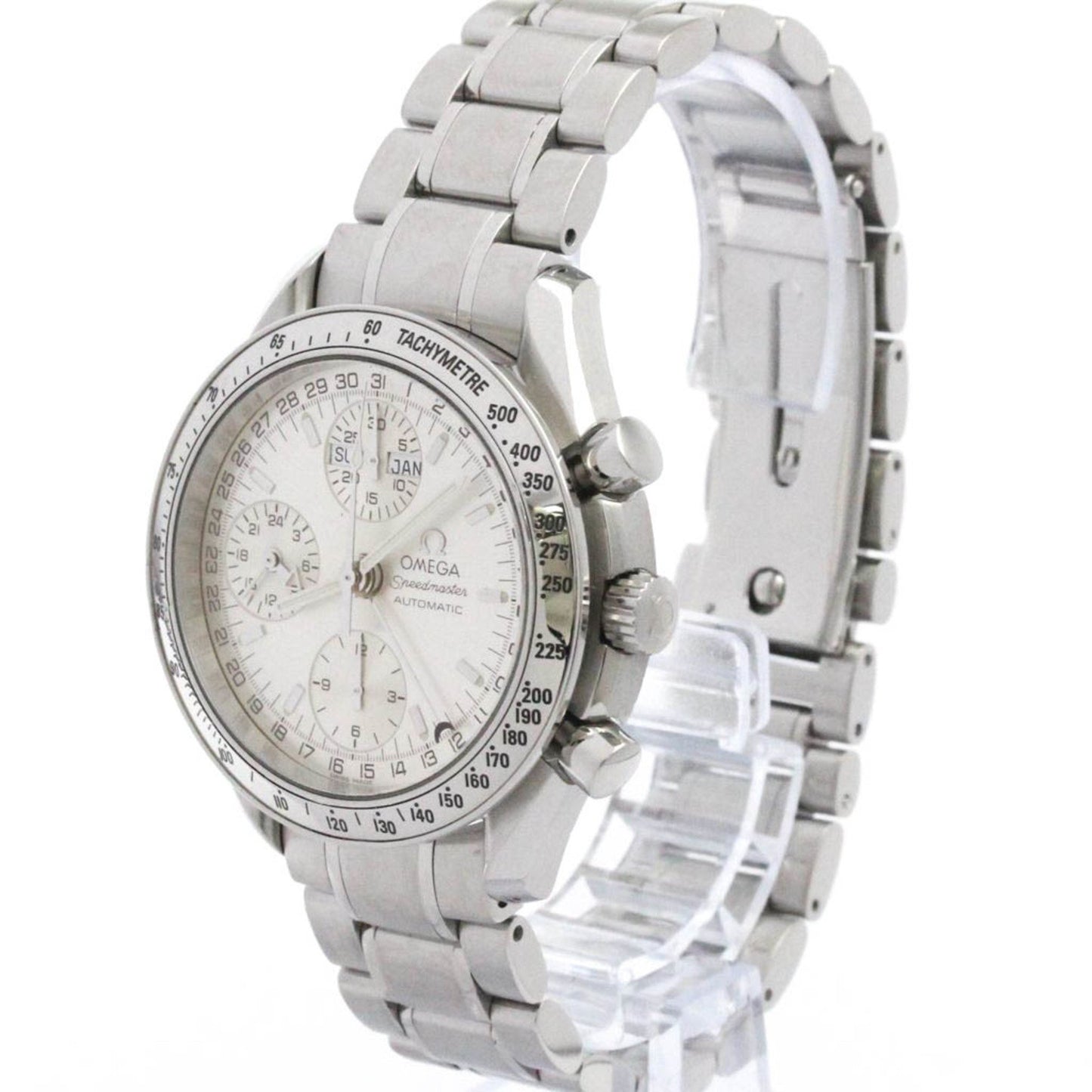 Omega Speedmaster Triple Date Steel Automatic Watch 3523.30 Polished