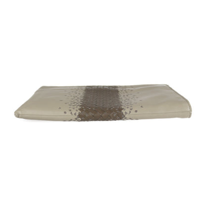 Bottega Veneta Bottega Veneta Intrecciato Second Bag 472578 Leather Taupe Clutch Pouch Document