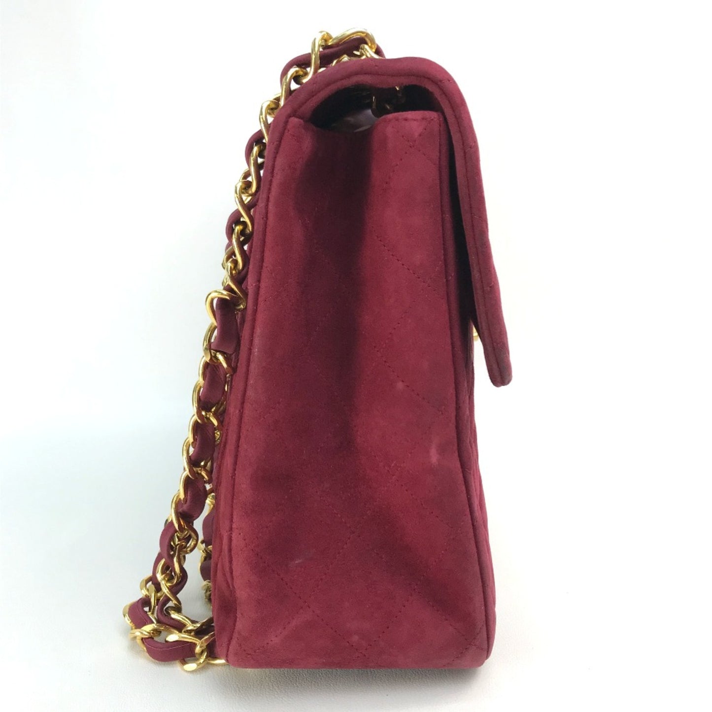 Chanel Cc Mark Bag Double Chain Shoulder Bag Bordeaux Goldhardware