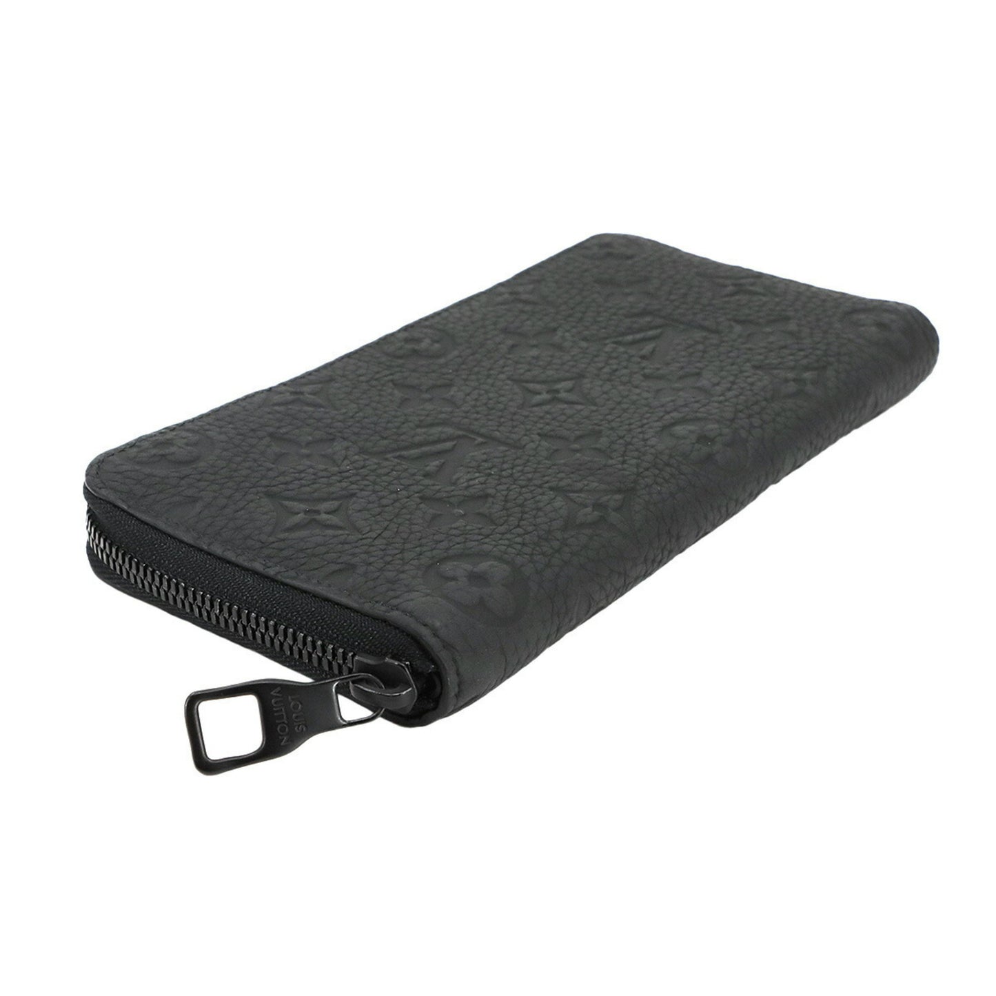 Louis Vuitton Monogram Taurillon Zippy Wallet Vertical Long In Black Leather M69047 Rfid