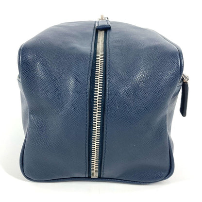 Prada Prada Triangle Logo Plate Bag Second Clutch Saffiano Leather
