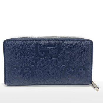 Gucci Long Wallet Jumbo Gg Round Leather Navy 825958 Gucci