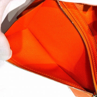 Hermes Bearn Soufflet Orange Long Wallet
