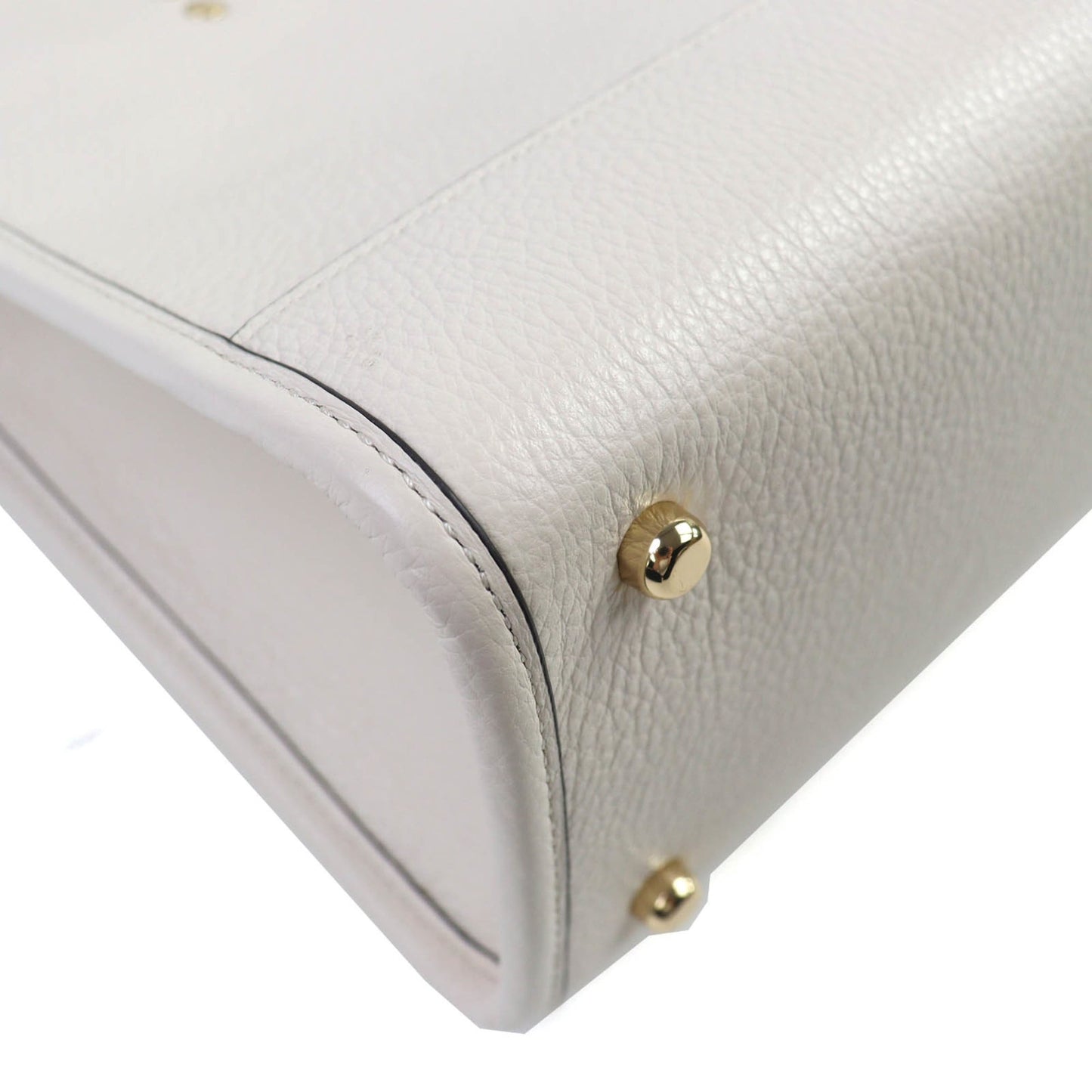 Coach 24Aw Co976 Logo Dempsey 2-Way Leather Tote Bag/Shoulder Bag In Chalk Ivory