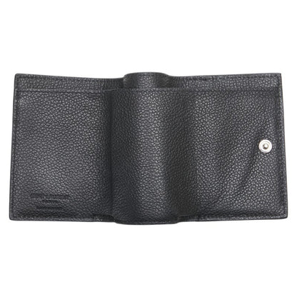 Saint Laurent Tri-Fold Compact Wallet Black Leather