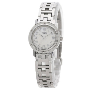 Hermes Cl4.210 Clipper Nacle Watch Stainless Steel Ss