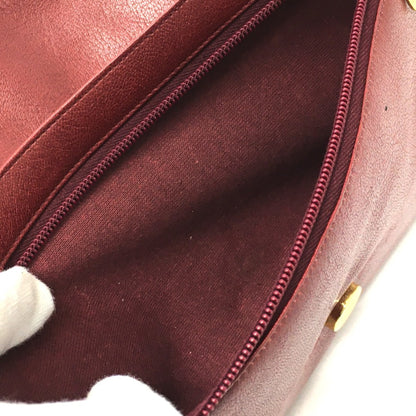 Christian Christian Dior Cdhardware Bag Shawl Shoulder Bag Red Goldhardware