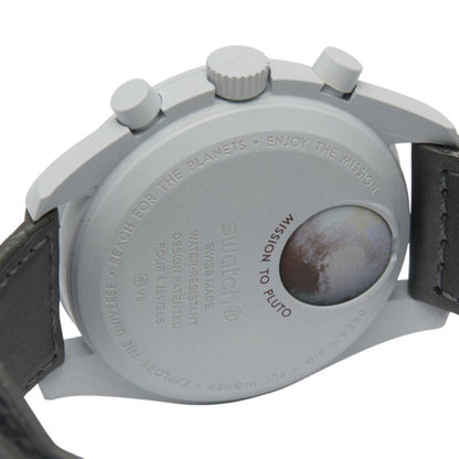 Omega X Swatch Speedmaster Moonswatch Mission To Pluto Watch So33M101 Quartz Movement White Dial