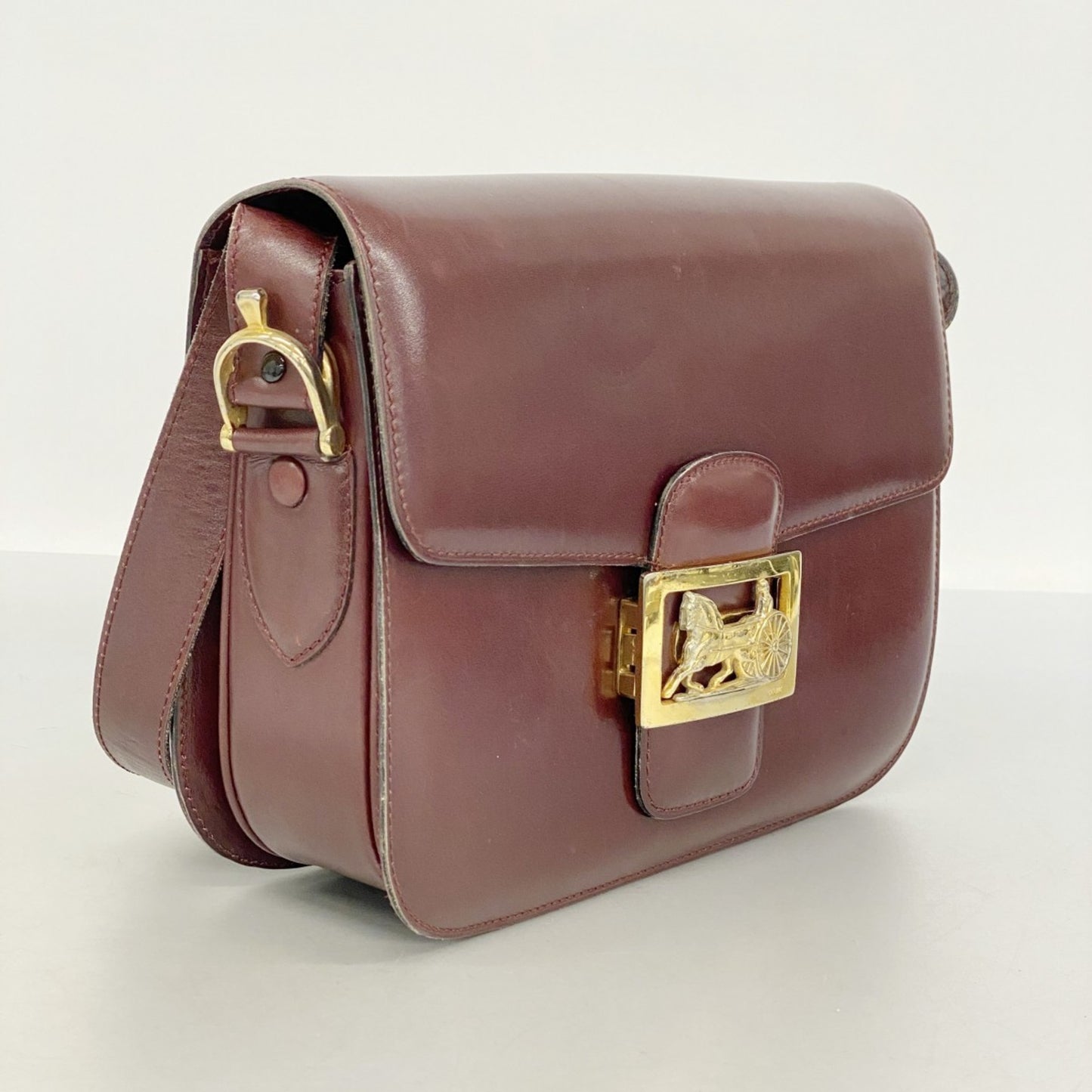 Celine Shoulder Bag With Carriage Hardware