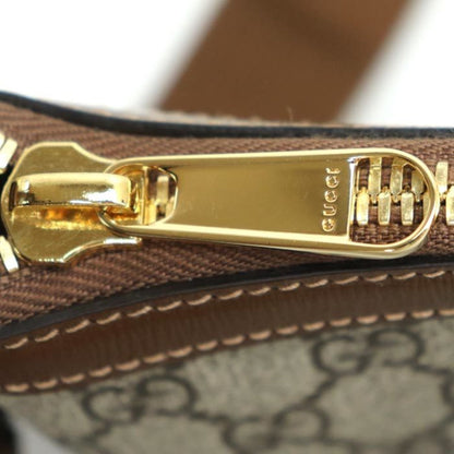 Gucci Gg Supreme 2-Way Shoulder Bag Beige & Ebony Brown 760021 92Thg 8563