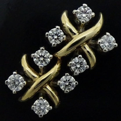 Tiffany&Co. Tiffany Schlumberger Earrings Diamond K18Yg Yellow Gold X Pt950 Platinum 293415