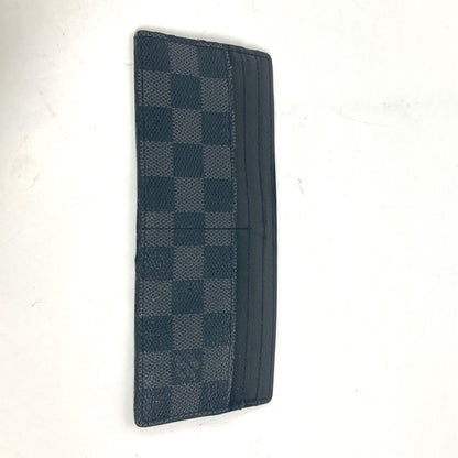 Louis Vuitton N63084 Damier Graphite Card Case Only Business Card Holder Card Case Black