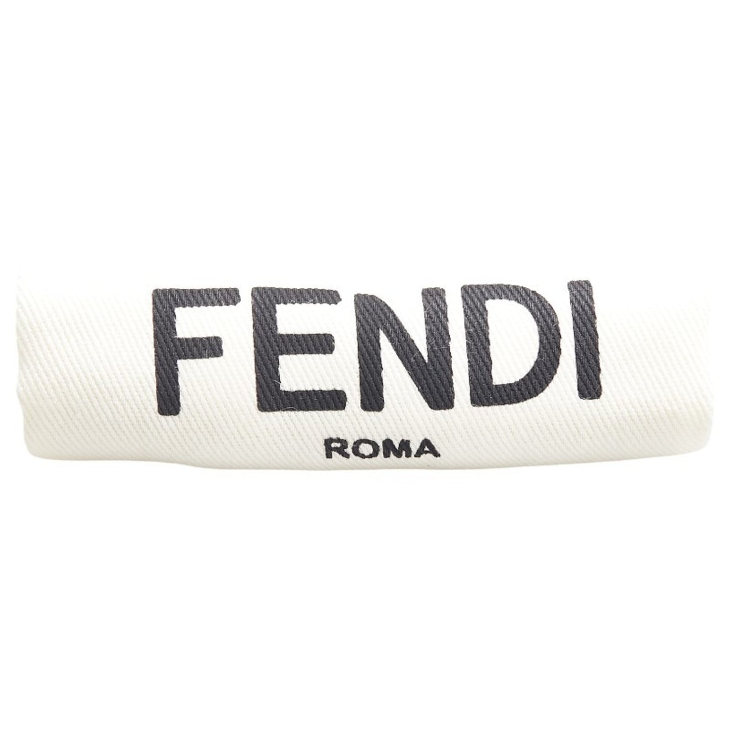 Fendi Zucca Bucket Charm 7As158 Orange Brown Leather Canvas