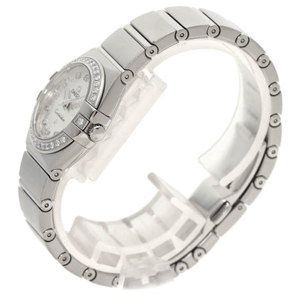 Omega 123.15.27.60.52.001 Constellation Brushed Diamond Watch Stainless Steel Ss