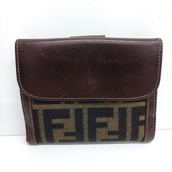 Fendi Zucca Pattern Double Wallet