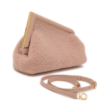 Fendi First Small Shoulder Bag Mouton Pink 8Bp129 Bp